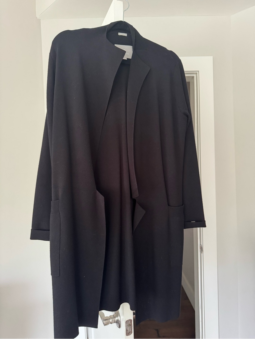 Soia & Kyo Women's Black Open-Front Coatigan Jacket
